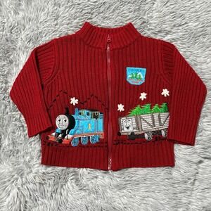 Vintage 2006 Thomas The Train Zip‎ Up Ribbed Jacket Embroidered Toddler 2T